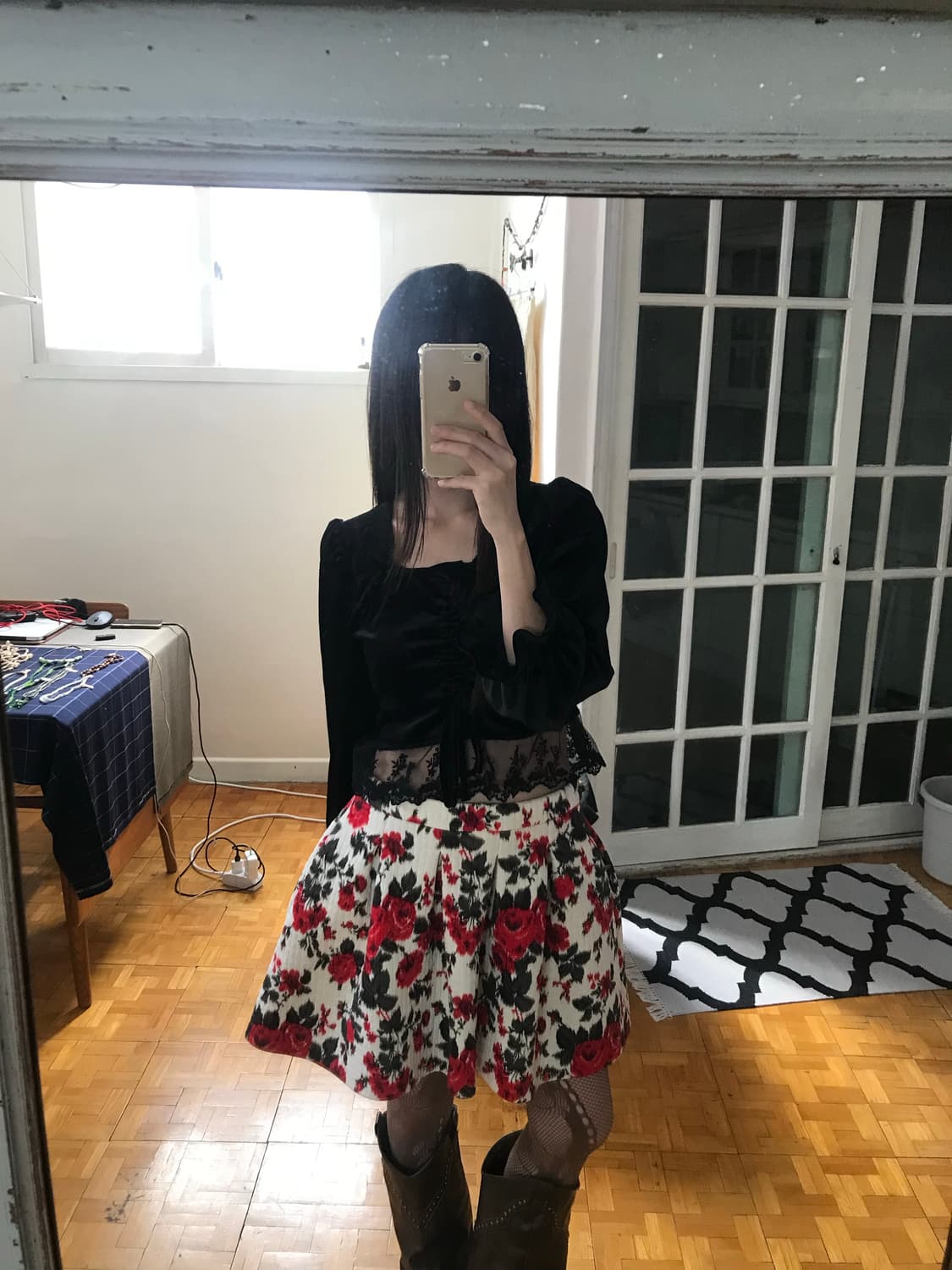 vintage pattern skirt (25inch) 상품이미지6