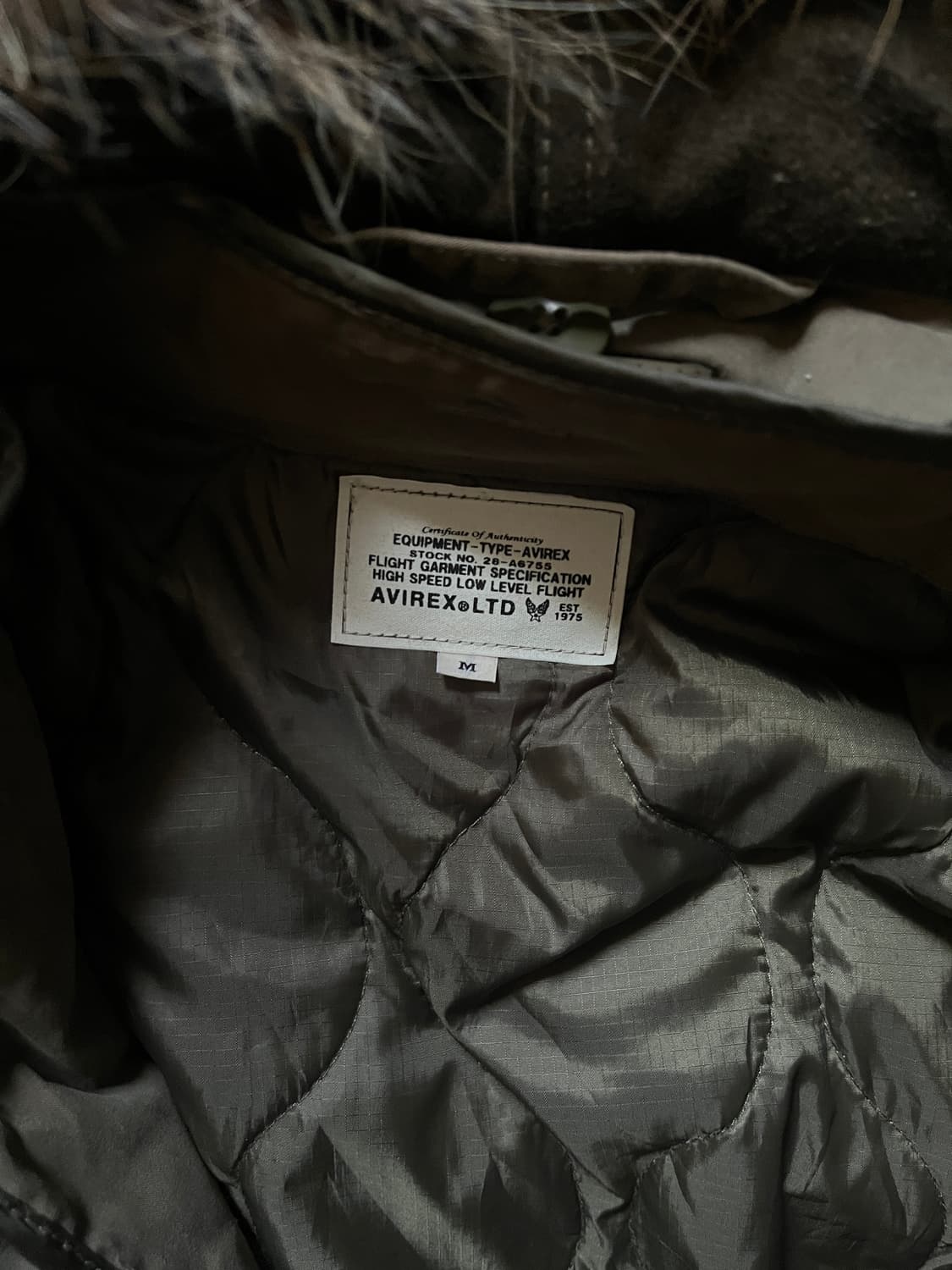 아비렉스 Avirex 개파카 야상 내피 탈푸착 M 상품이미지6