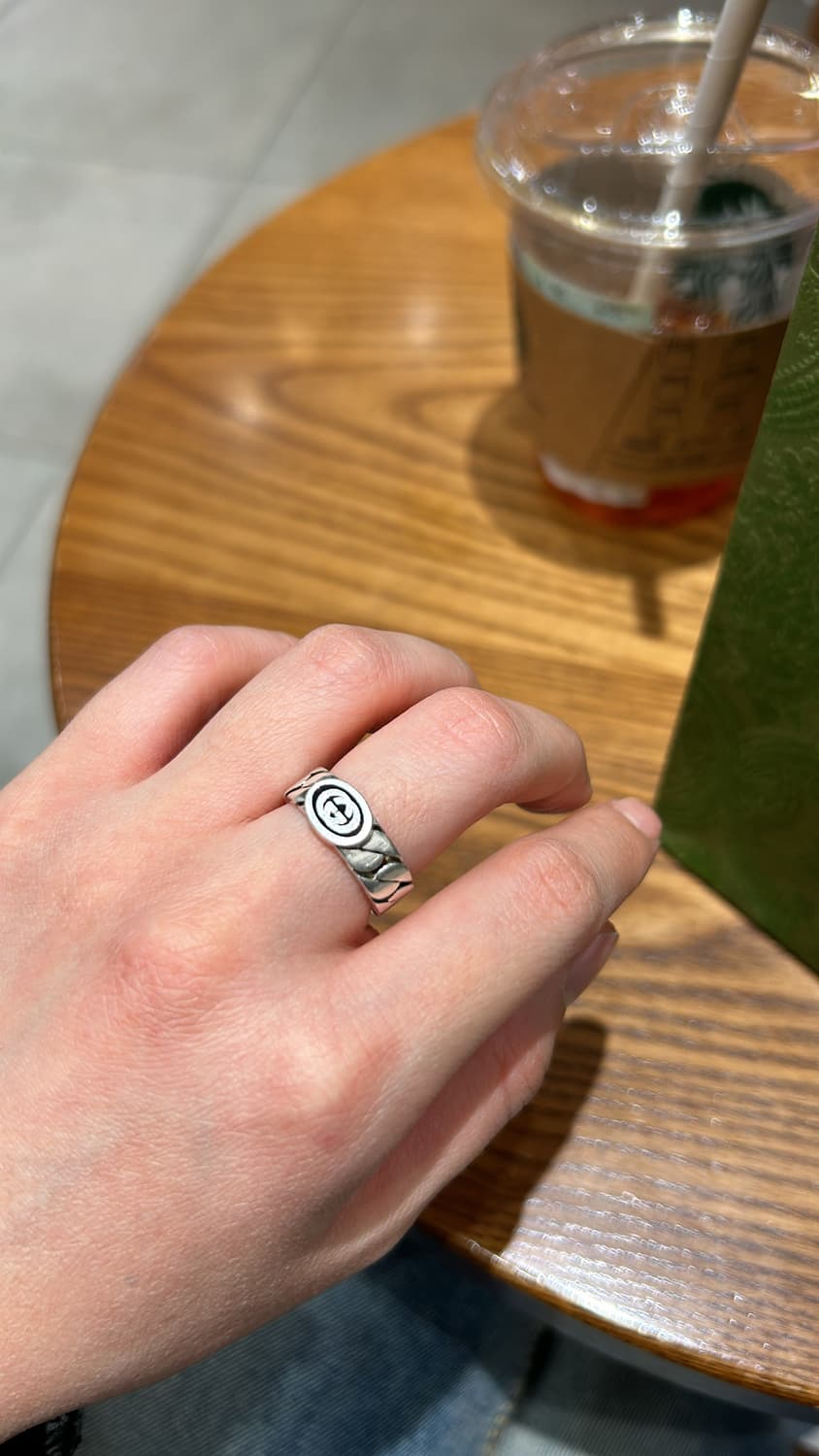 구찌 와이드링 인터로킹 G실버 상품이미지1