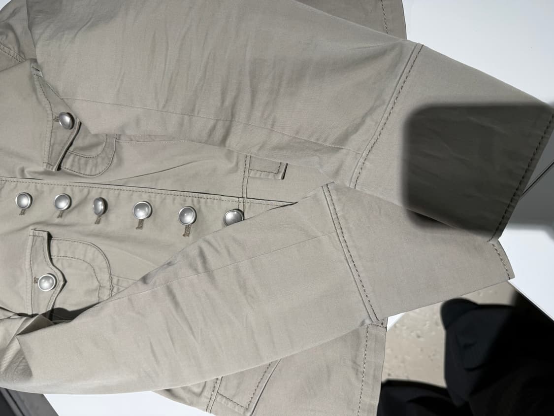 button-up pocket detail non-collar jk 상품이미지5