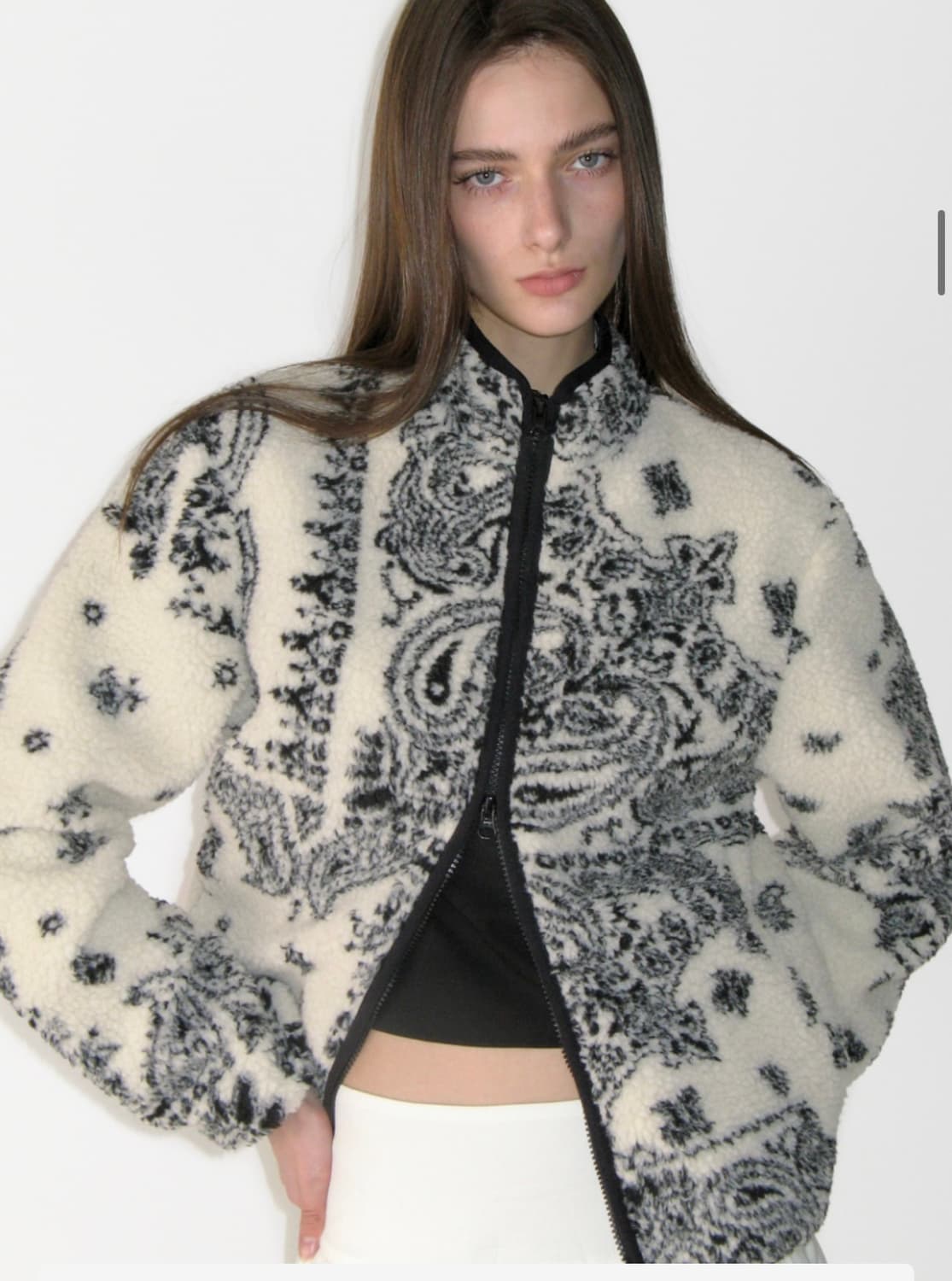 썬번프로젝트 Paisley Fleece Zip-up 플리스 집업 상품이미지1