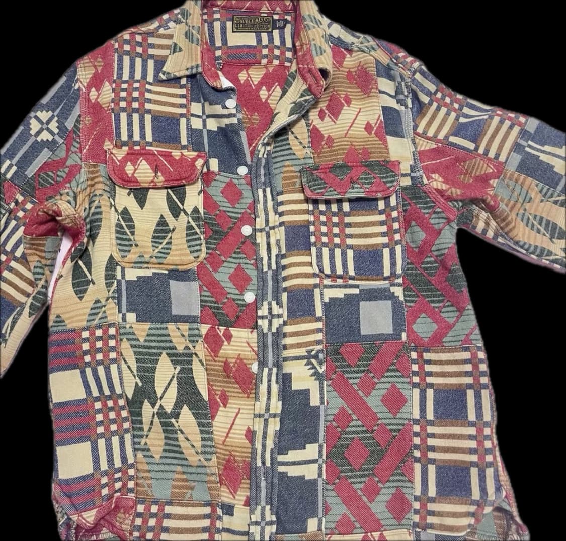 rrl 한정판 자카드 오버셔츠 m 상품이미지1