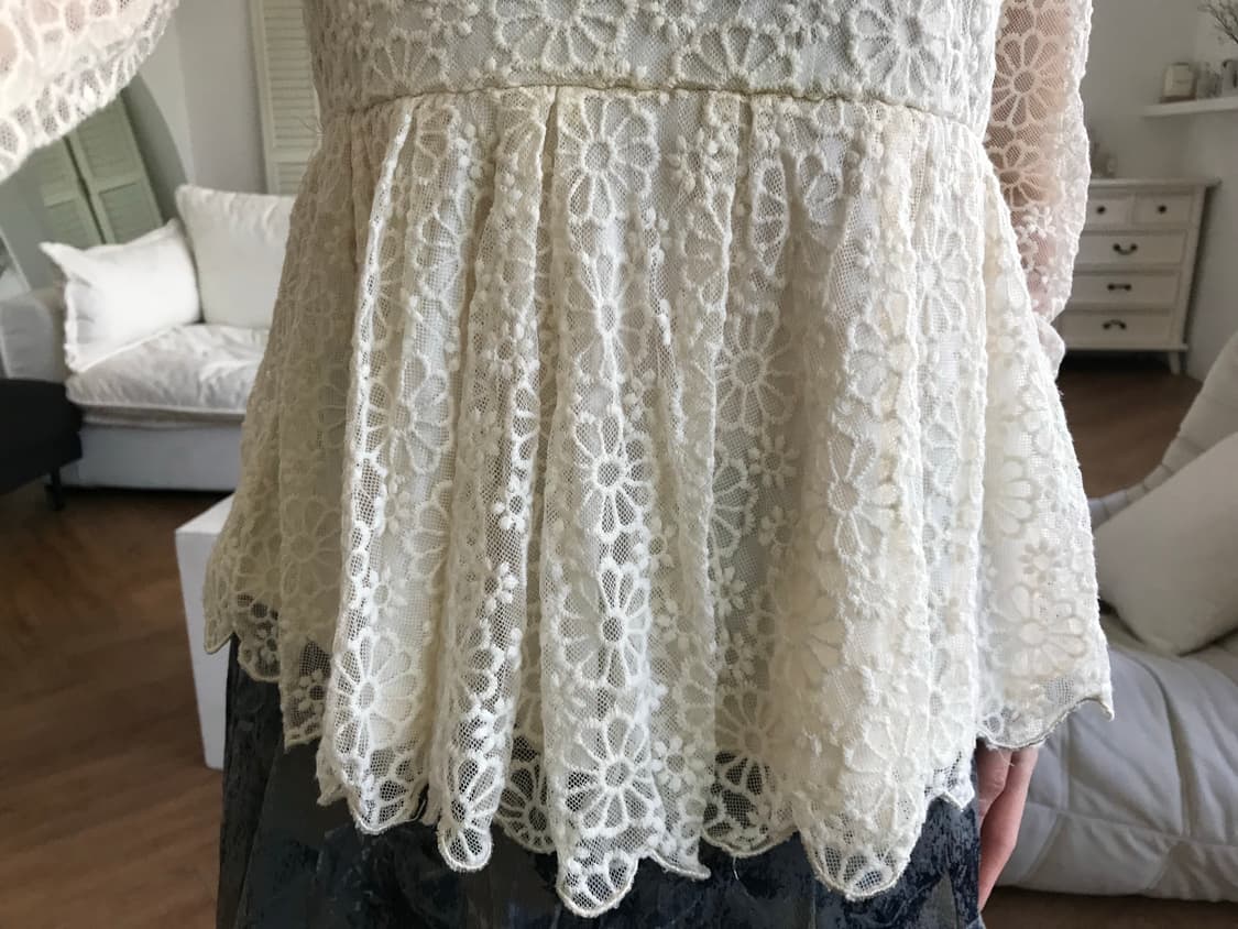 vintage lace frill top 상품이미지1