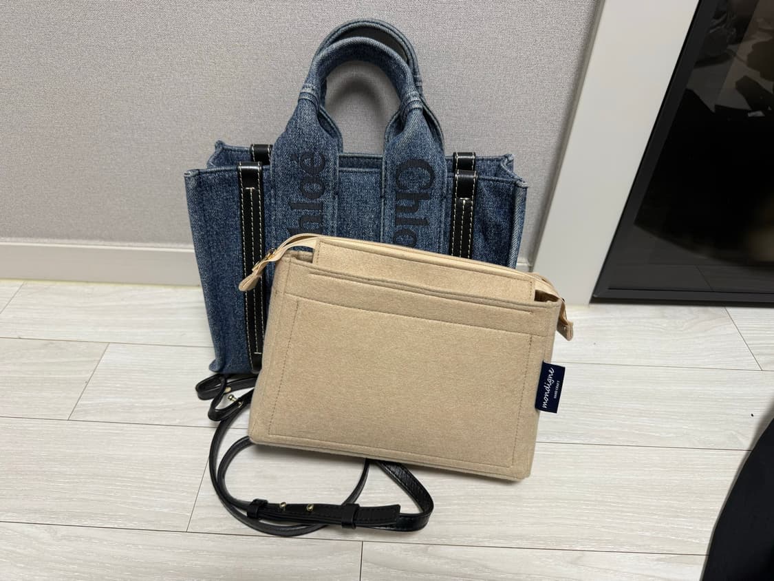 💙 끌로에 데님 우디백 스몰 + 맞춤 이너백 포함 💙 상품이미지6