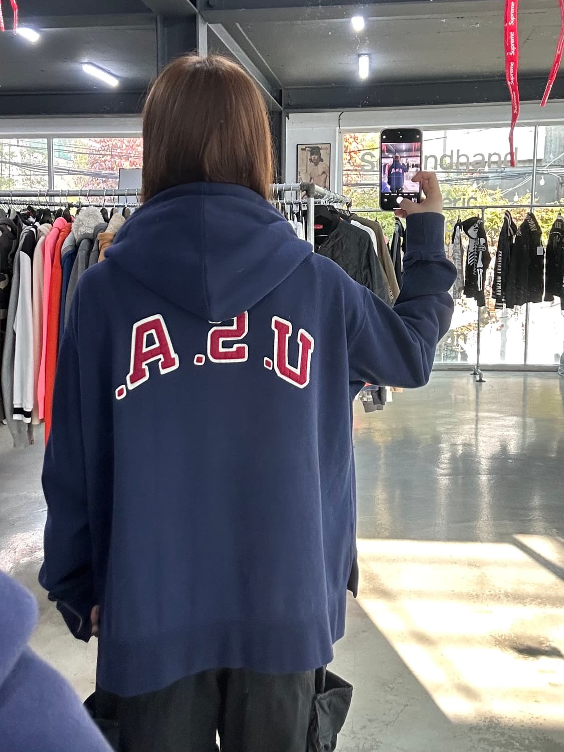 폴로 랄프로렌 USA 빅포니 후드집업 네이비블루 상품이미지2