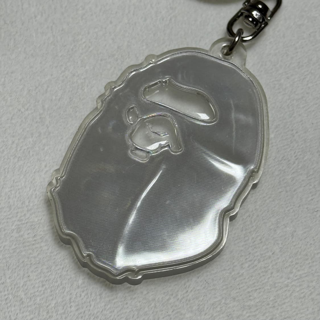 베이프 에이프 헤드 키링 화이트 실버 상품이미지3