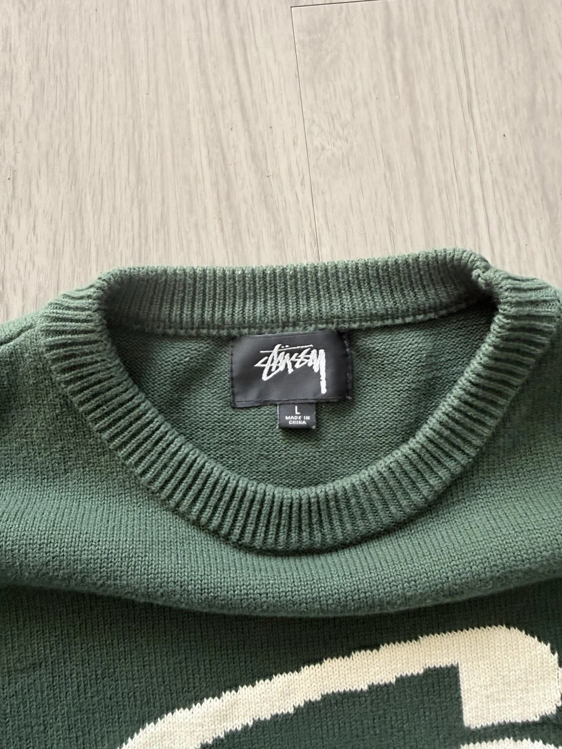 스투시 컬리 S 스웨터 그린 상품이미지3