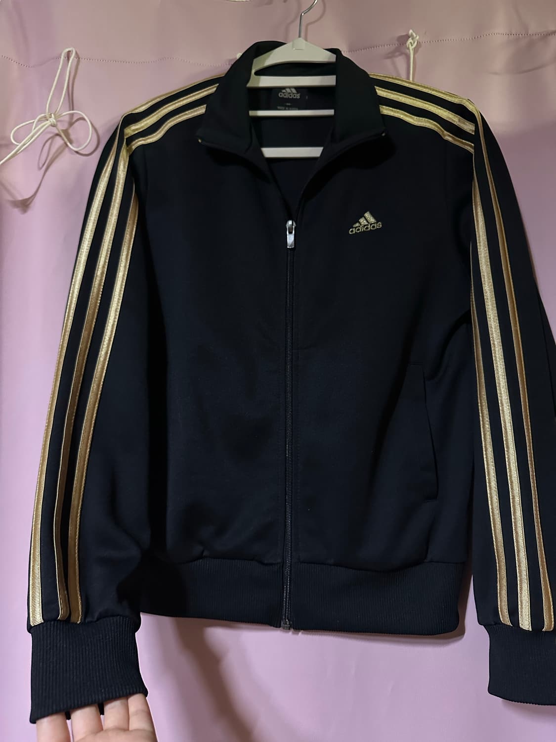 아디다스 져지 아디다스 삼선 검골 아디다스 블랙 골드 트랙탑 집업 상품이미지2