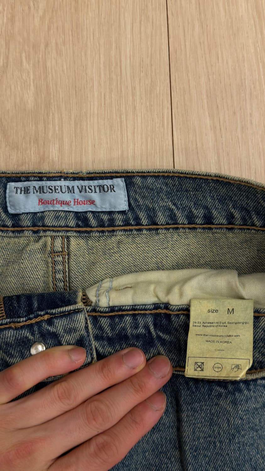 THE MUSEUM VISITOR 하트 데님 와이드 팬츠 M 상품이미지5