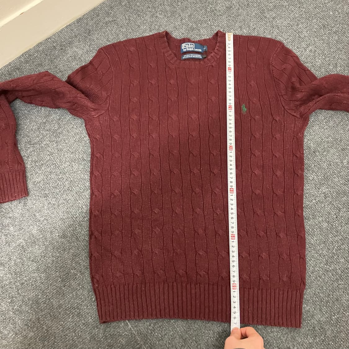N3 폴로 꽈배기 니트 케이블 버건디 와인 상품이미지7