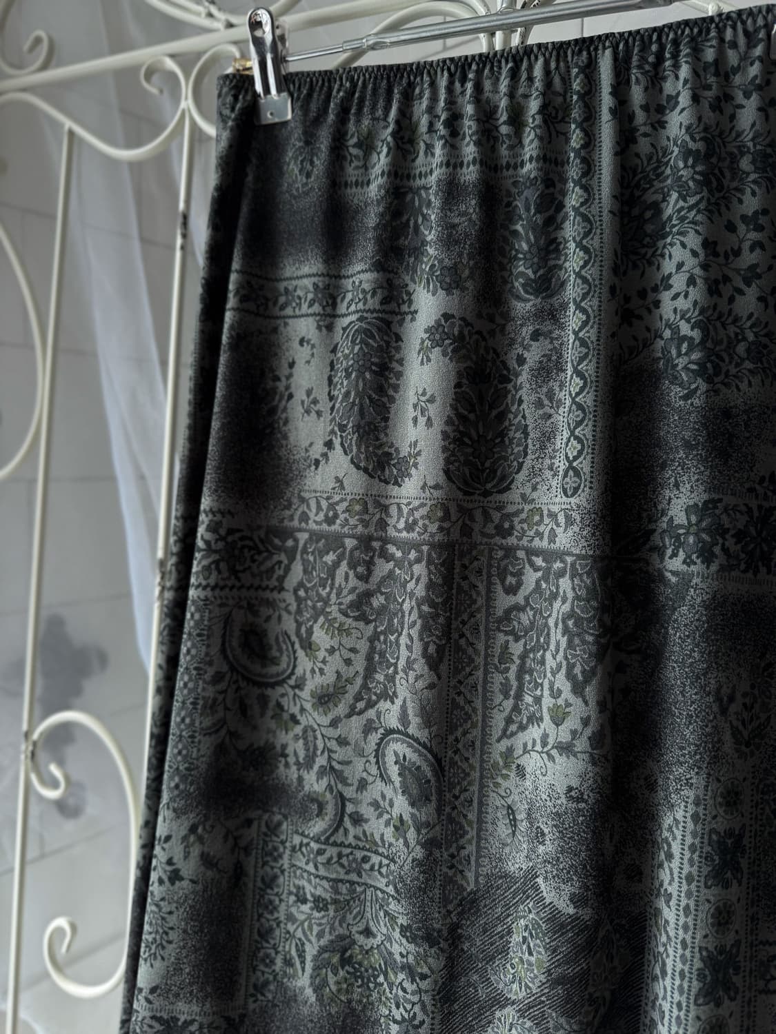 Deep Green Paisley Long Skirt 0351 상품이미지2