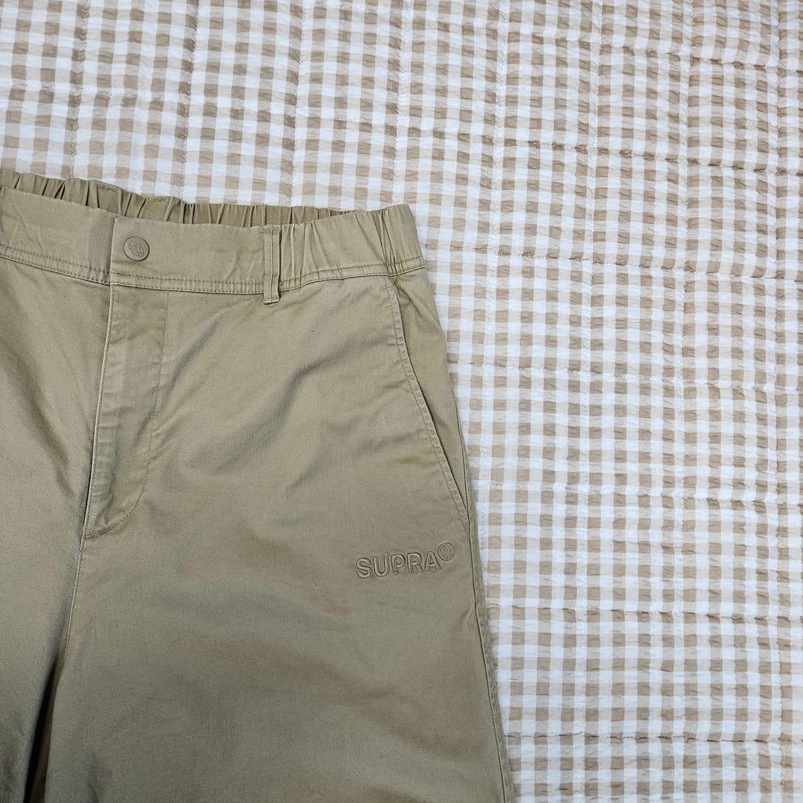 수프라 밴딩 와이드 면바지 남자32~33 상품이미지3