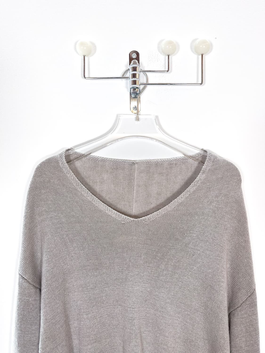 빈티지 비즈 브이넥 린넨 니트 상품이미지8