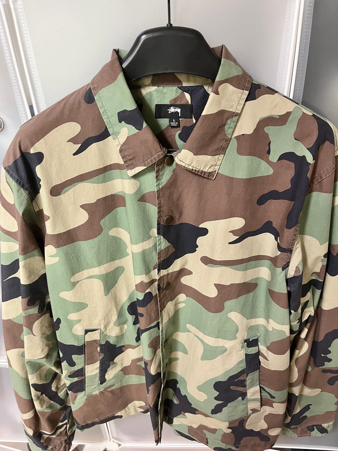 스투시 코치 셔츠 카모 L 상품이미지5