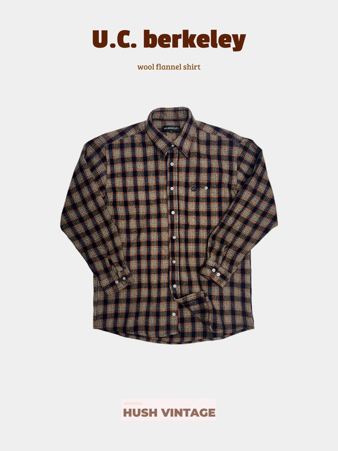 U.C. berkeley 유씨버클리 울 플란넬 체크 남방 셔츠 상품이미지1