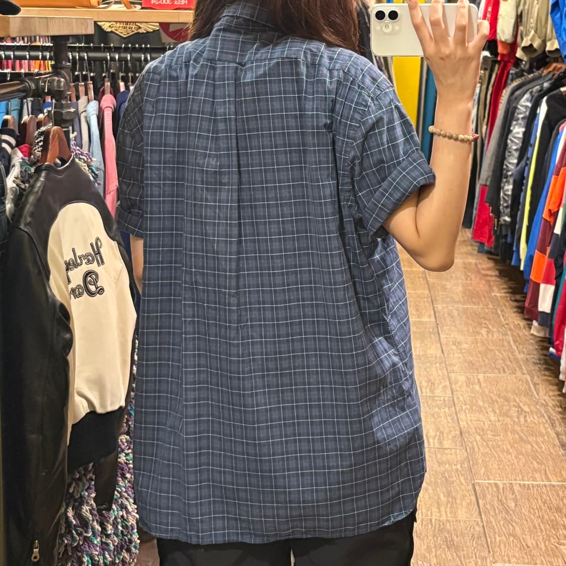 [HI] 폴로 반팔셔츠 체크 블루 상품이미지5