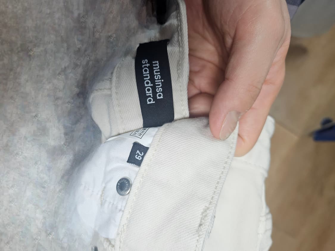 무탠다드 와이드 데님 팬츠 크림 29 상품이미지2