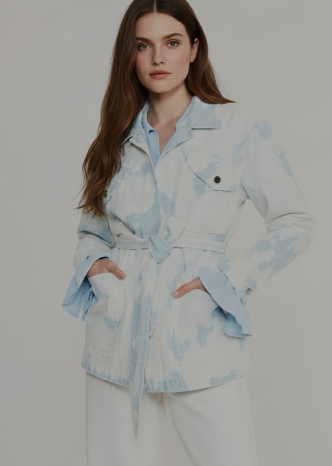 (새상품)끌로디피에로 벨티드 데님자켓 38사이즈 상품이미지2