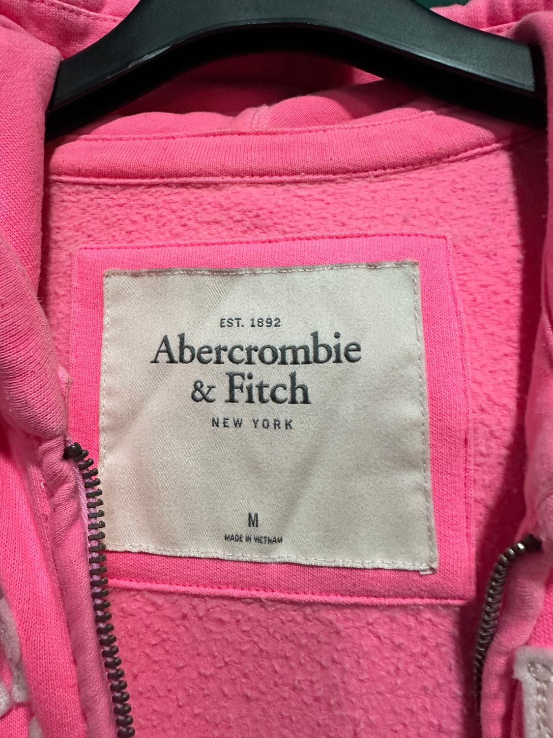 아베크롬비 기모후드집업 핑크 M 상품이미지3