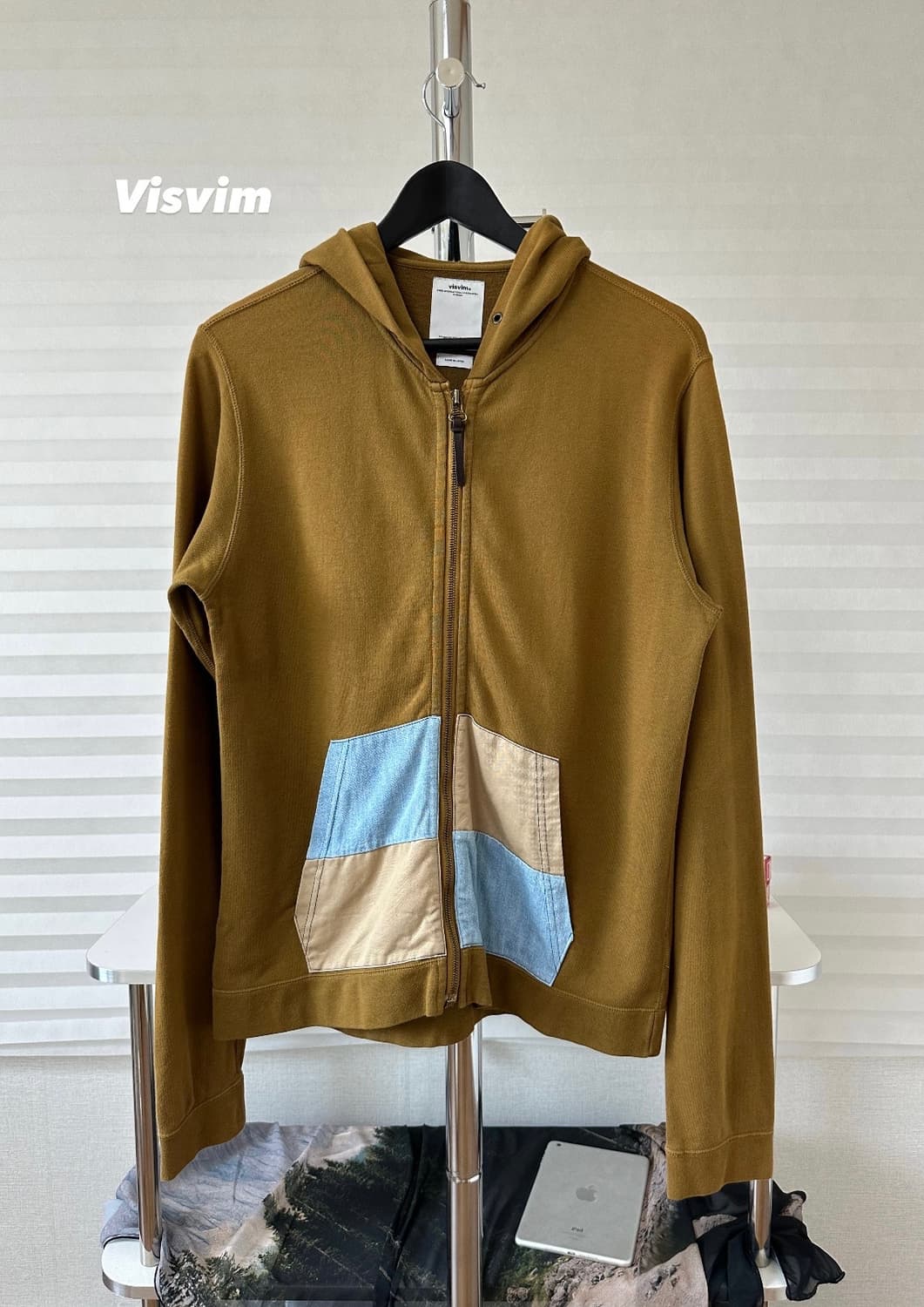 비즈빔 패치워크 포켓 후드집업 상품이미지1