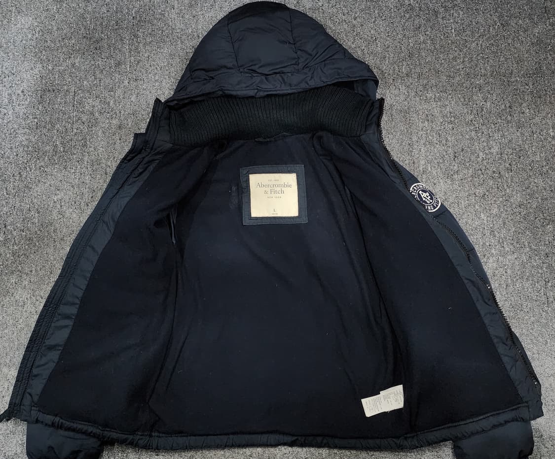 아베크롬비 앤 피치 하이넥 푸퍼 후드 패딩 점퍼 L 상품이미지3