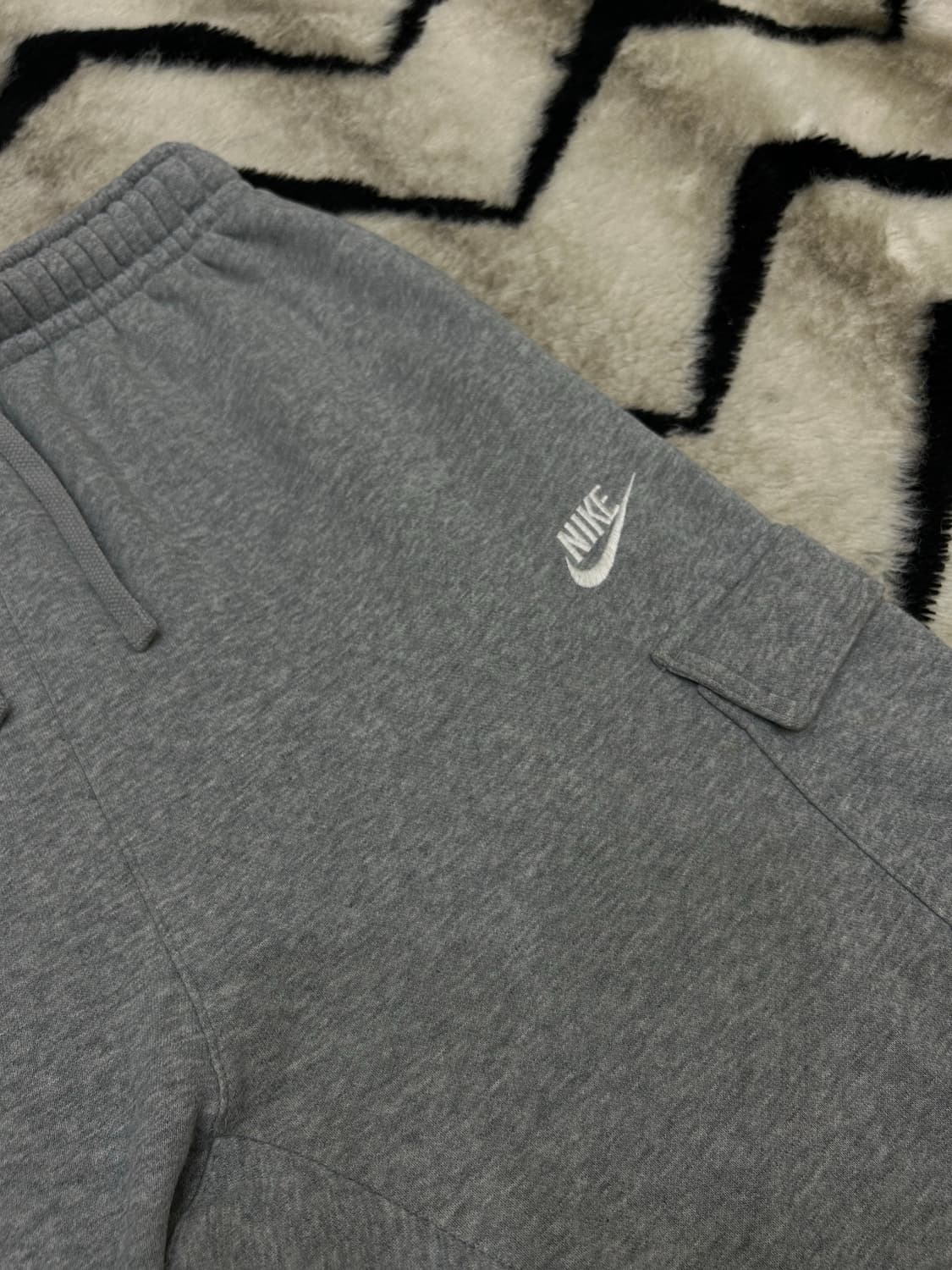 [M]나이키 플리스 카고 트레이닝 조거 팬츠/그레이/기모 상품이미지1