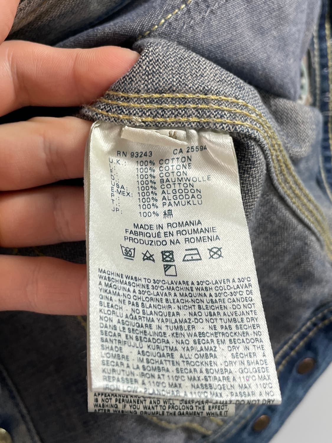 디젤 디스트로이드 워싱 청자켓 (on.193) 상품이미지9