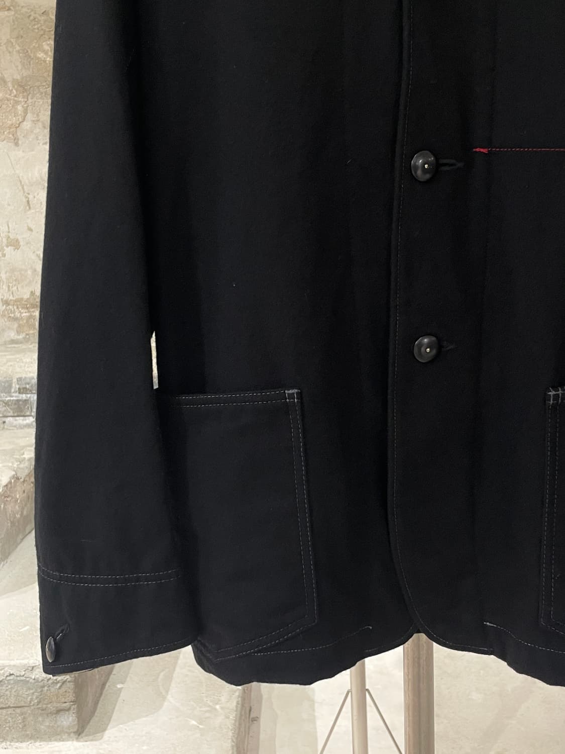 digs 블랙 트윈 포켓 앵글드 커프스 울 워크 자켓 상품이미지4