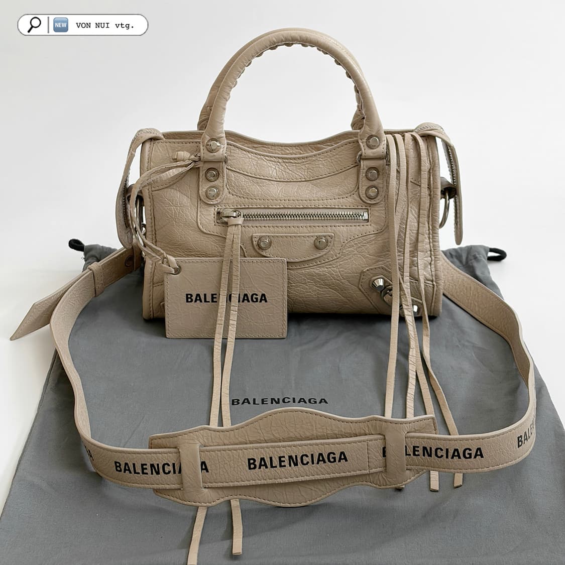 발렌시아가 클래식 시티백 로고 미니 판매합니다. 상품이미지1