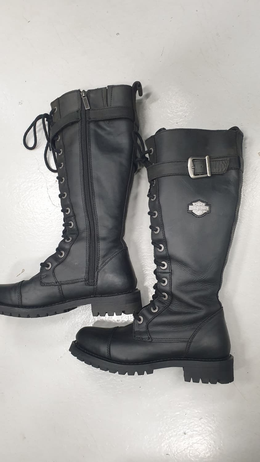 할리데이비슨 블랙 롱 부츠 레이스업 상품이미지1