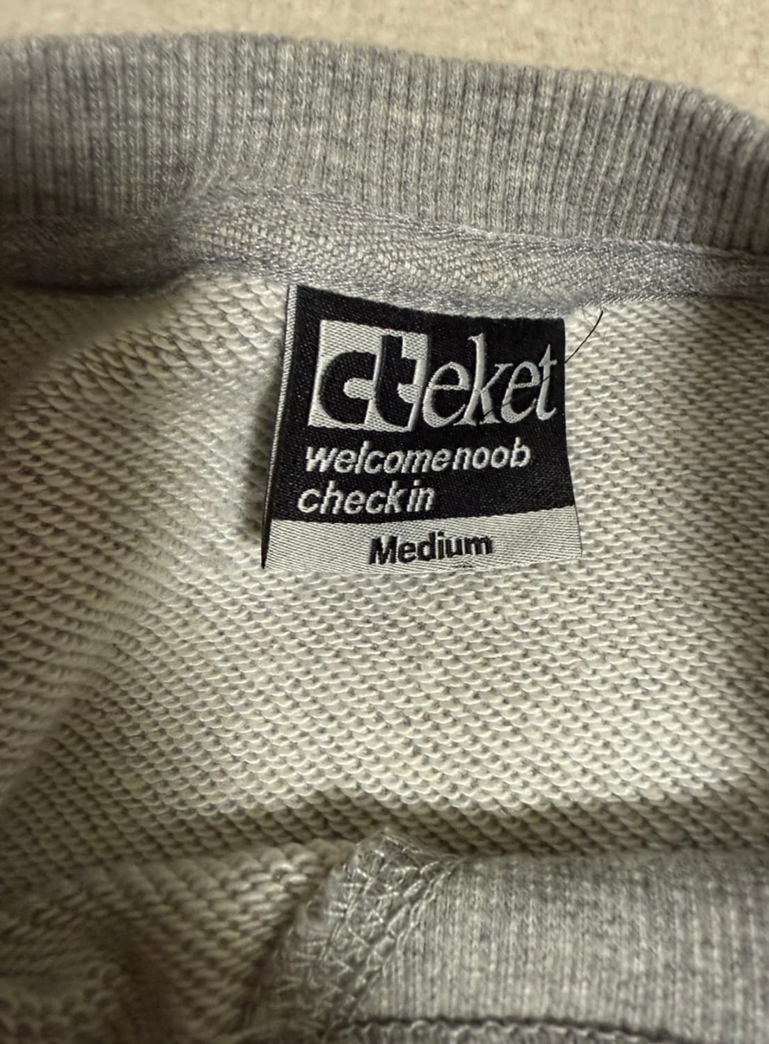 테켓 멜란지 그레이 맨투맨 상품이미지5