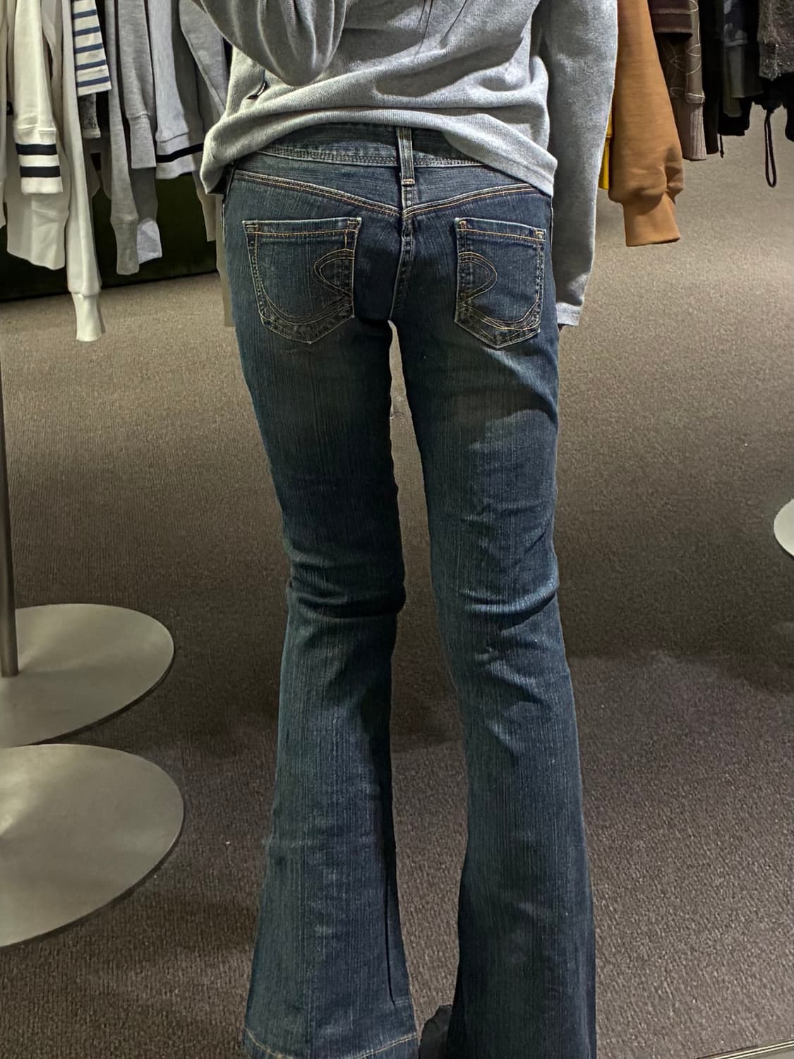 28)Japanese vintage 여성 로우라이즈 부츠컷 데님팬츠 상품이미지1