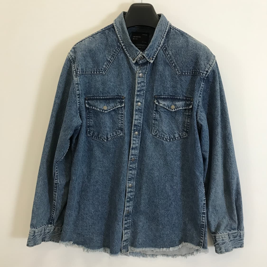 자라 릴렉스핏 데님셔츠자켓 스냅단추 [XL] 상품이미지1