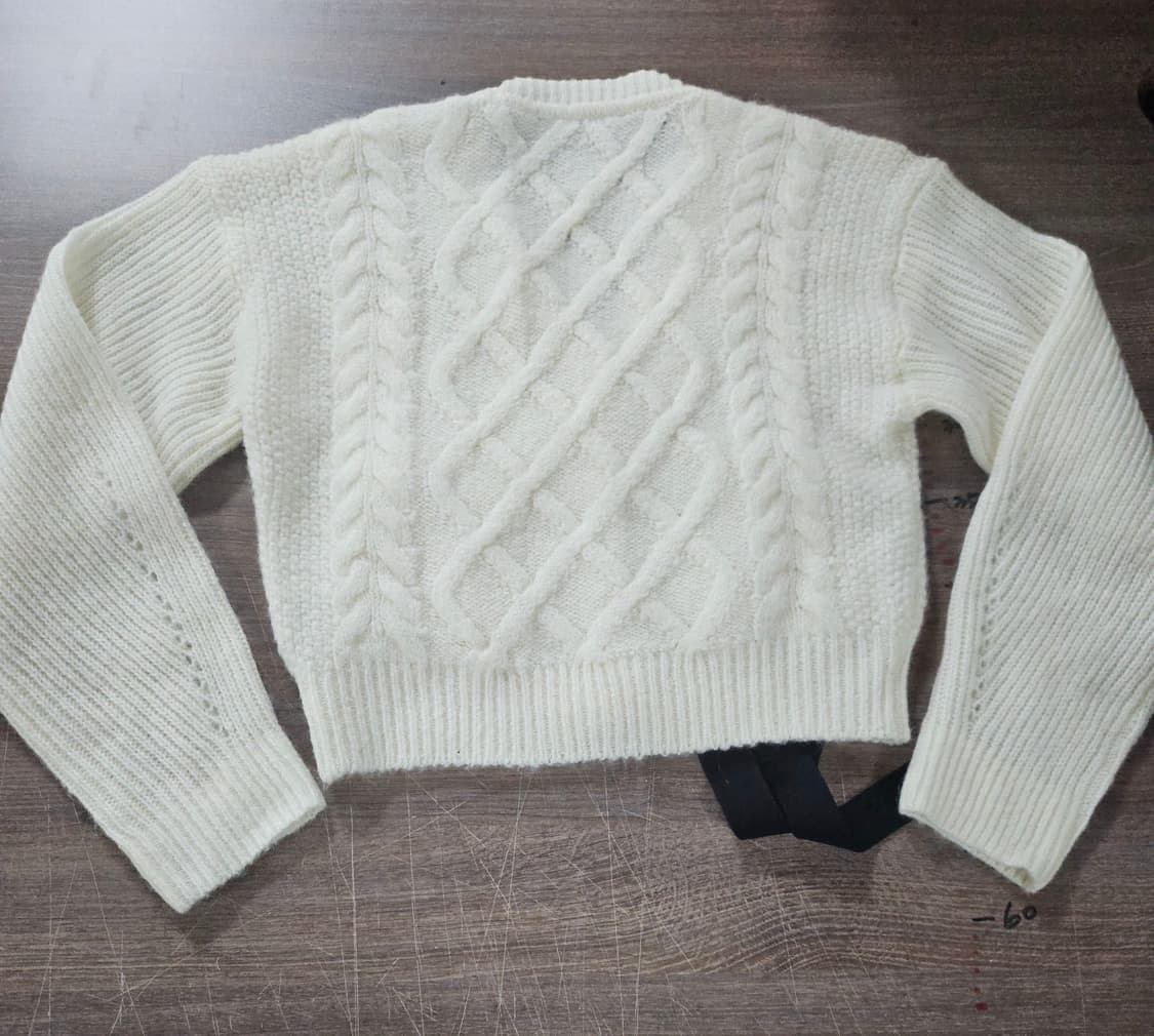 아이보리  니트 리본 가디건 M 상품이미지3
