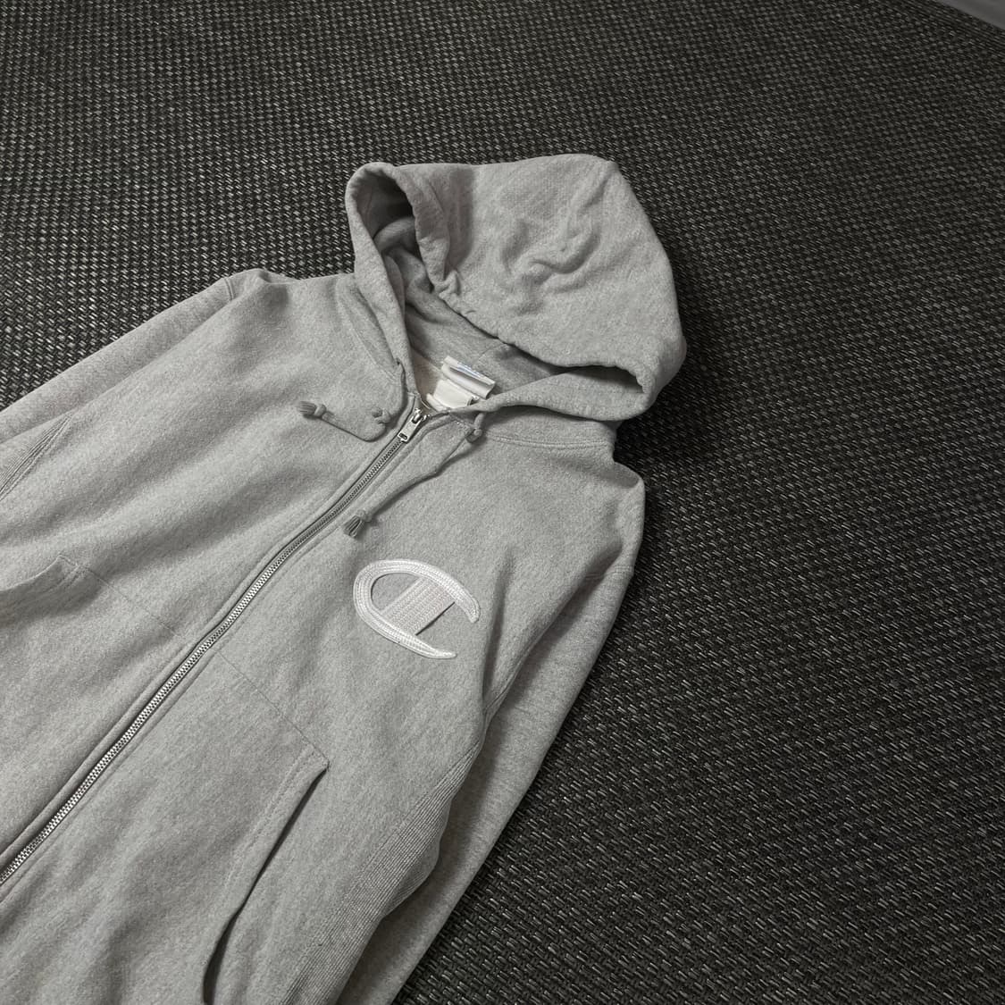 챔피온 리버스위브 그레이 C로고 후드 집업 S 상품이미지6