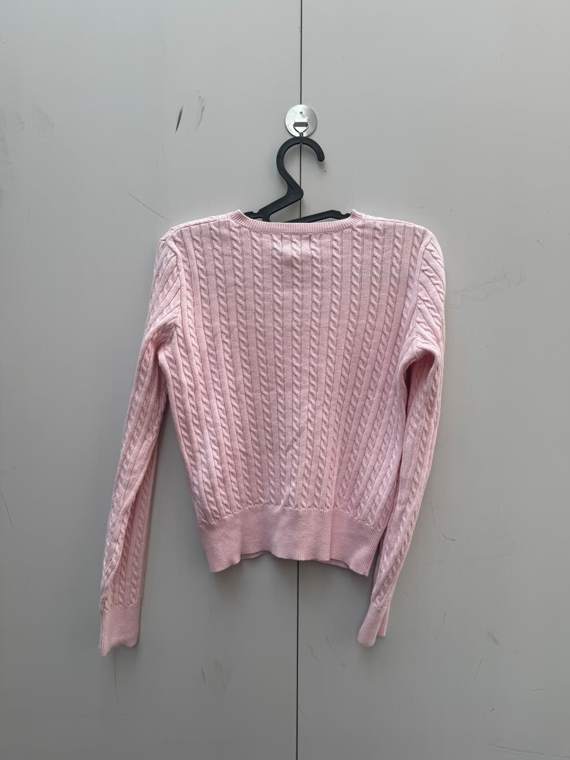 폴로 핑크 꽈배기 니트 가디건 팝니다 상품이미지2