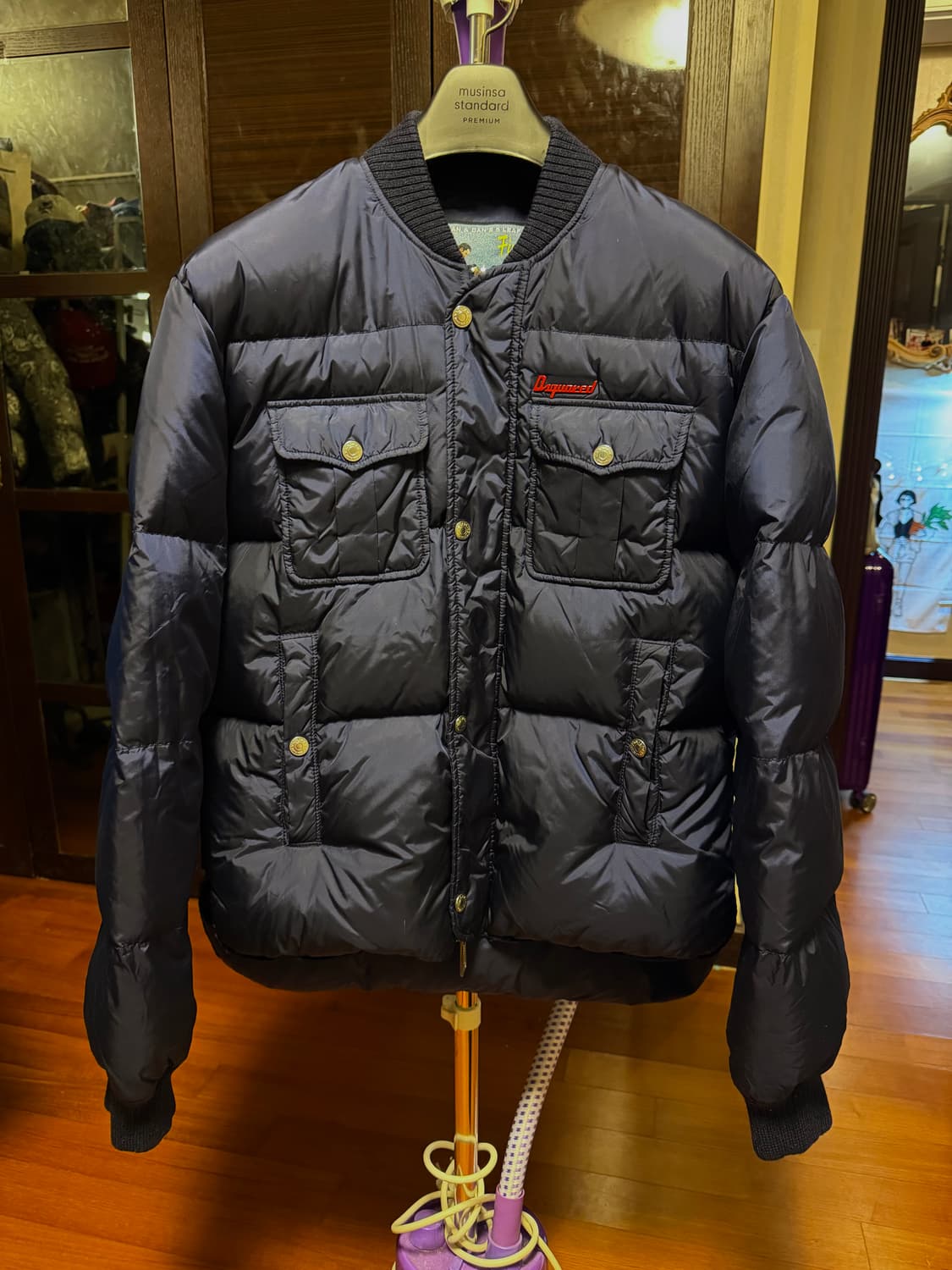 [남성50]Dsquared2 디스퀘어드2 패딩 점퍼 네이비 상품이미지1