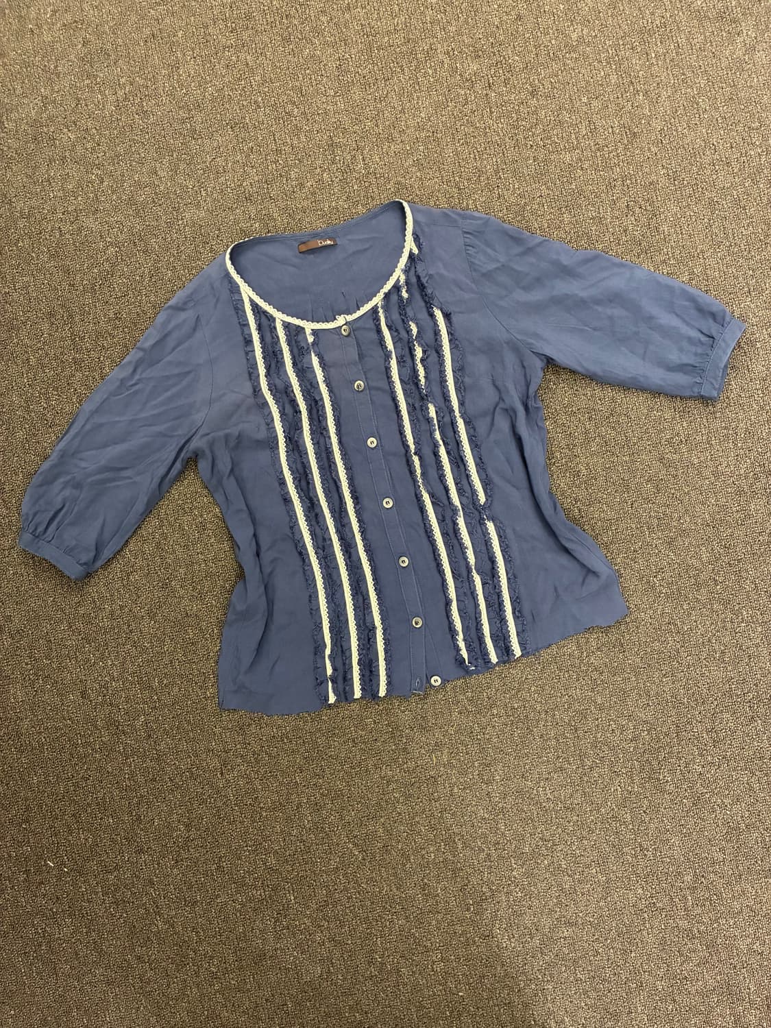 M)Japanese vintage 여성 프린지 디테일 7부 가디건 상품이미지2