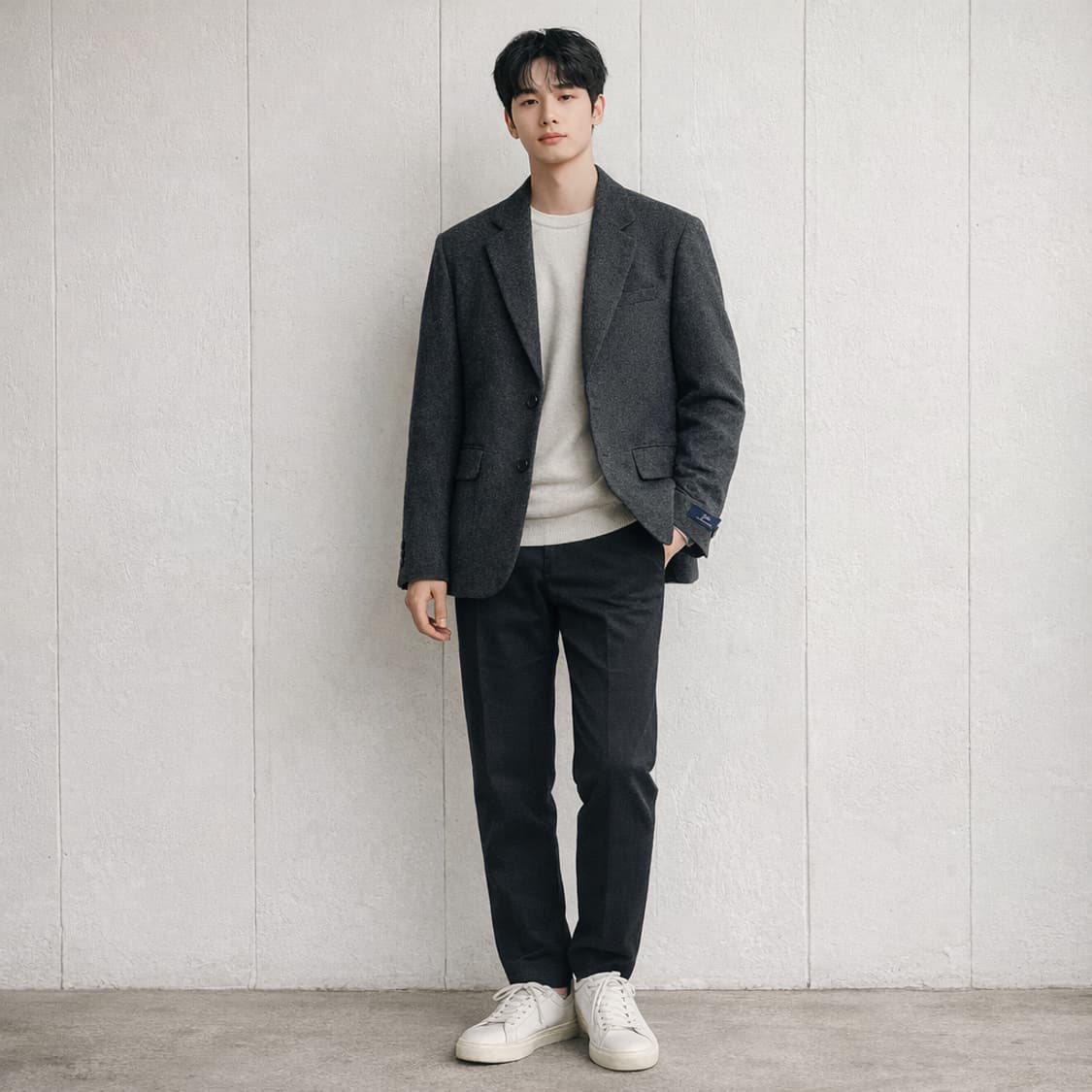 예일(YALE) 울 블렌드 투버튼 블레이저 자켓 상품이미지1