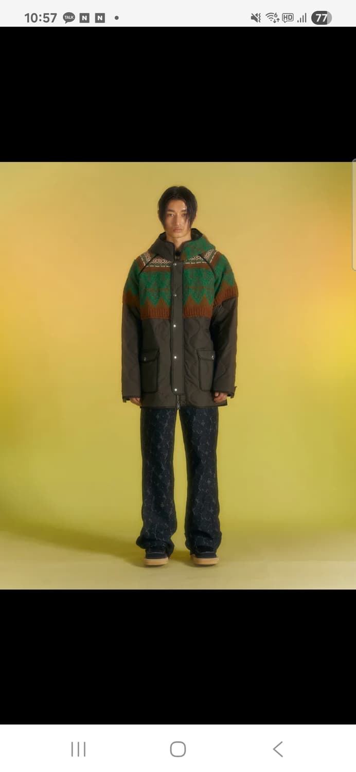 엔더슨벨 니트패치 퀼티드 파카XL 상품이미지1