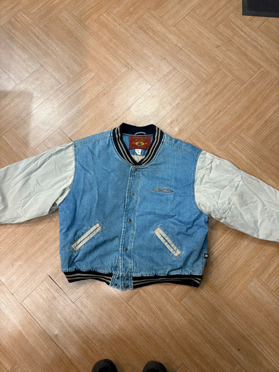 [XL] 노피어 데님 바시티 자켓 상품이미지1