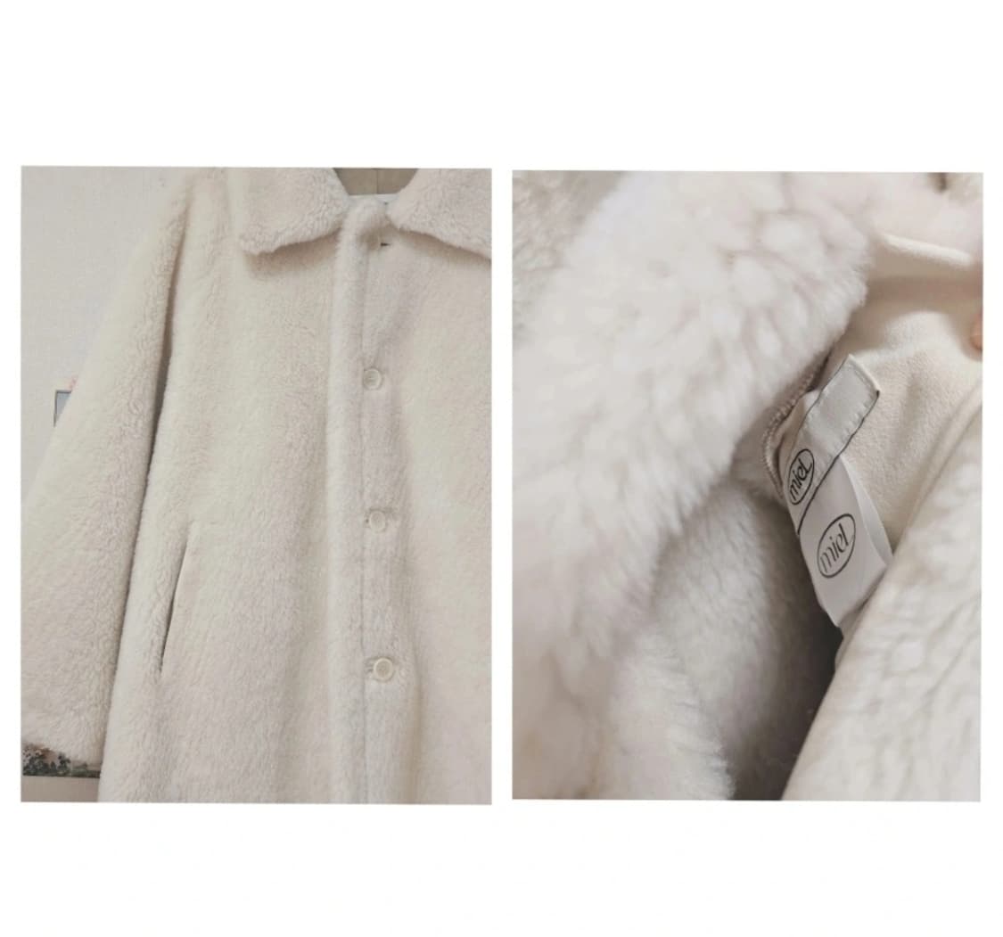 [새상품] 엣모먼텀 리버시블 무스탕 뽀글이 퍼코트 연우 상품이미지8