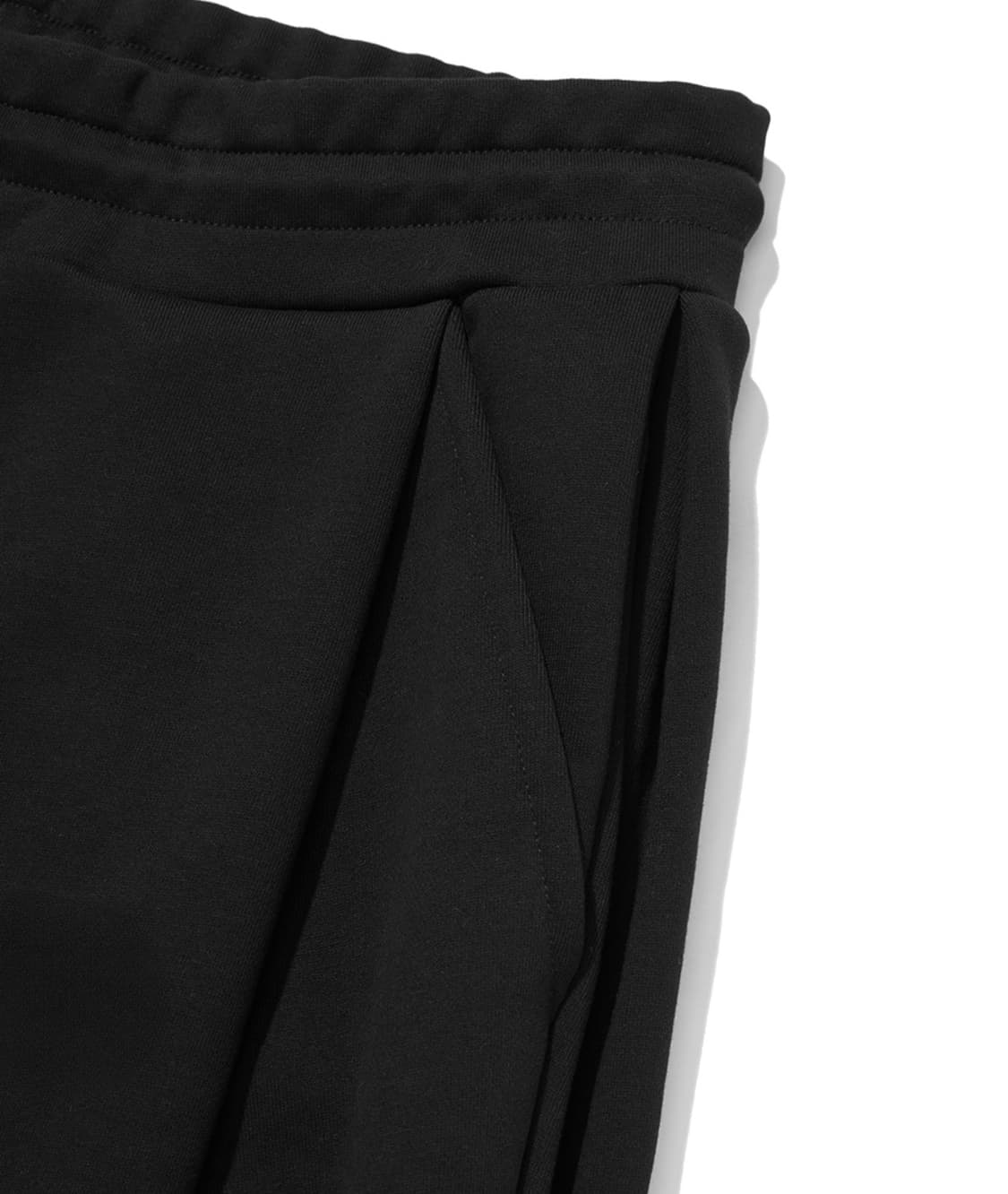 스웨이드 투 턱 롱 팬츠 블랙 상품이미지5