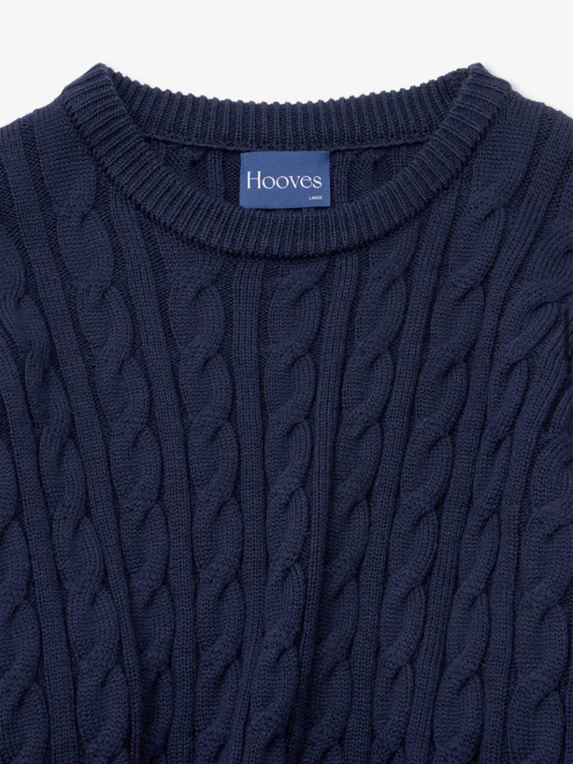 후브스 헤비 케이블 니트 울 스웨터 [네이비] - L 사이즈 상품이미지4