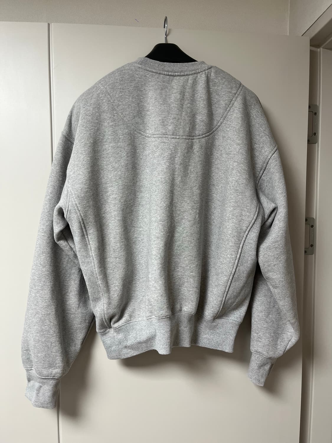 [노앙] FLUFE SWEATSHIRT GRAY-BURGUNDY (S) 상품이미지6