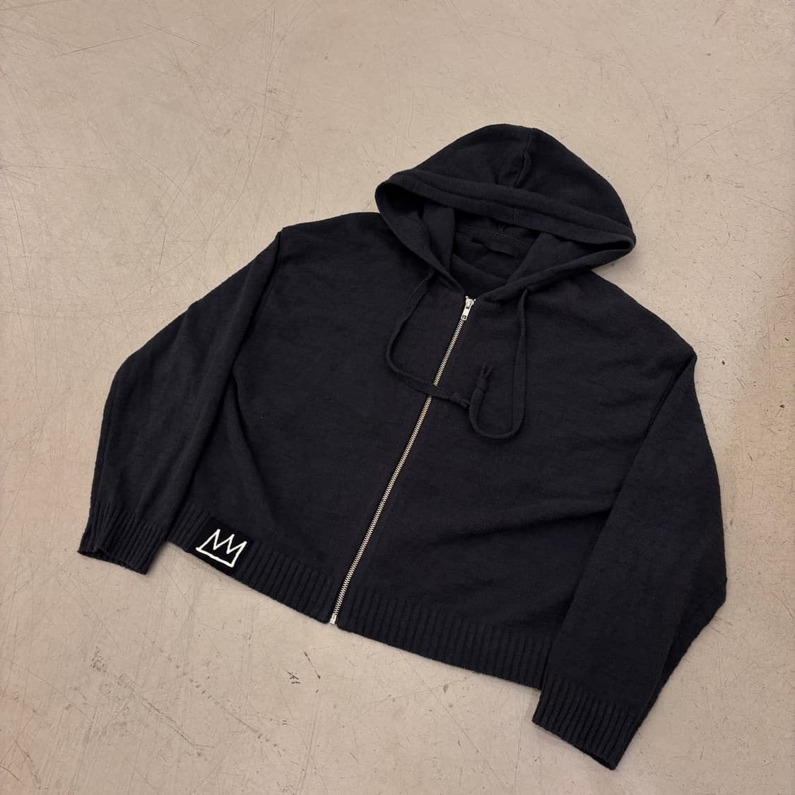 장 미쉘바스키아 x 보브 빅로고 니트 집업 상품이미지2