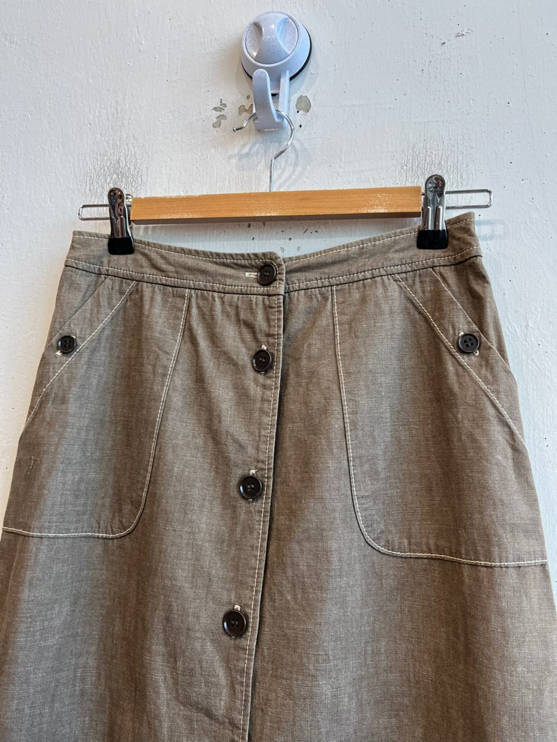 NIMES 네추럴 버튼 스커트 치마 Made in JAPAN 상품이미지2