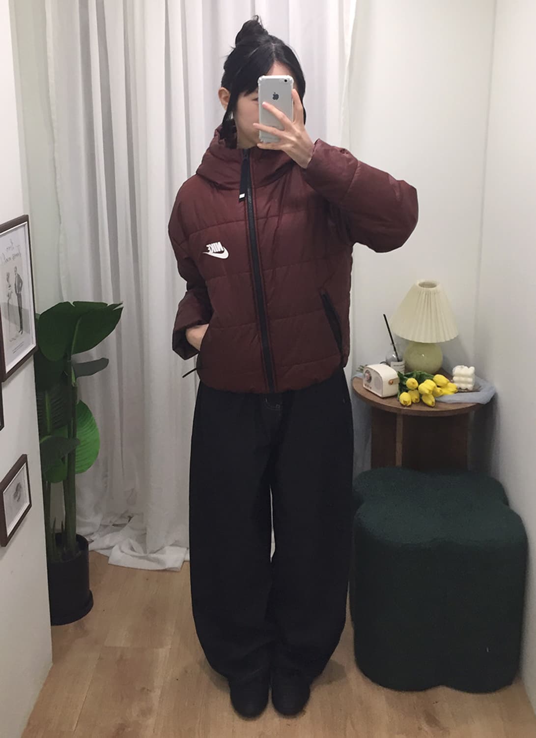 여성 나이키 후드 패딩점퍼 95~100 상품이미지1