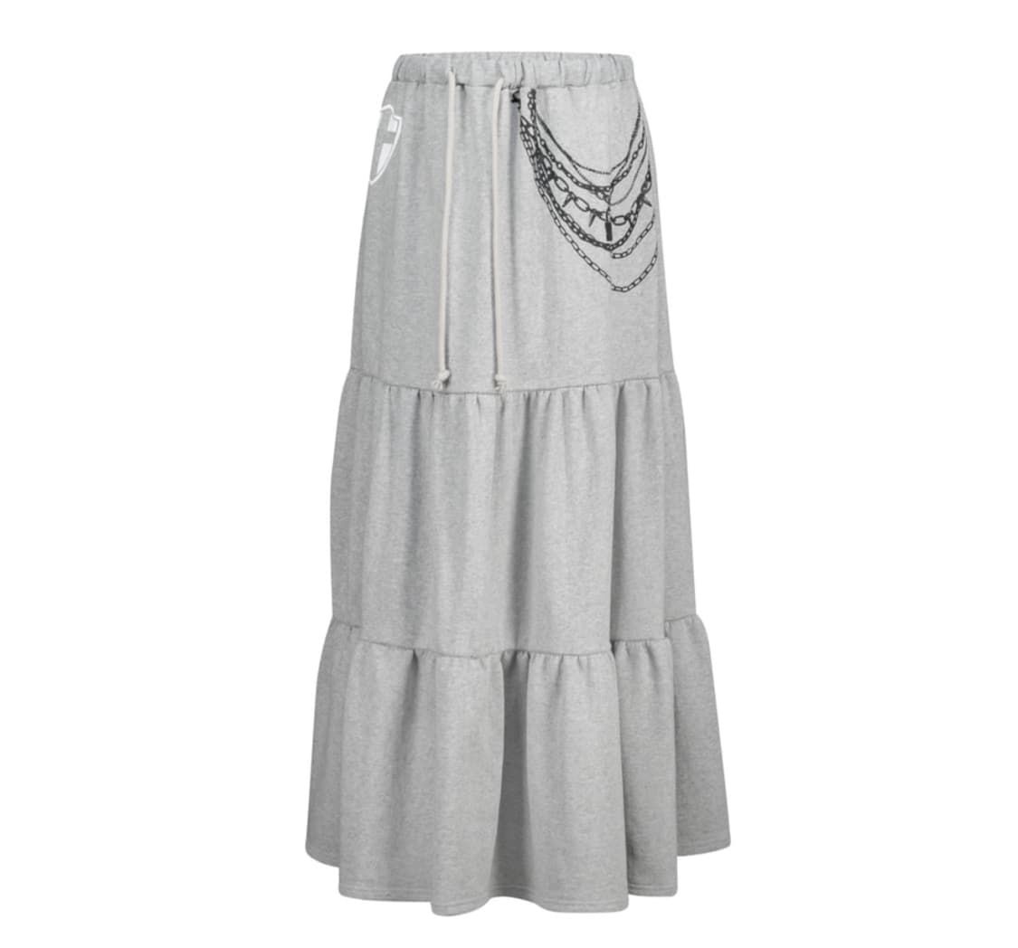 샵페어리 maxi jersey tiered skirt melange 상품이미지2