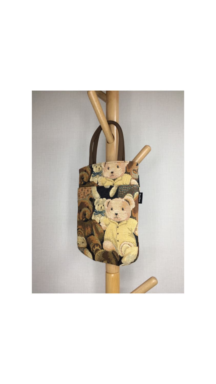 빈티지 곰돌이 자수 미니 토트백 상품이미지3